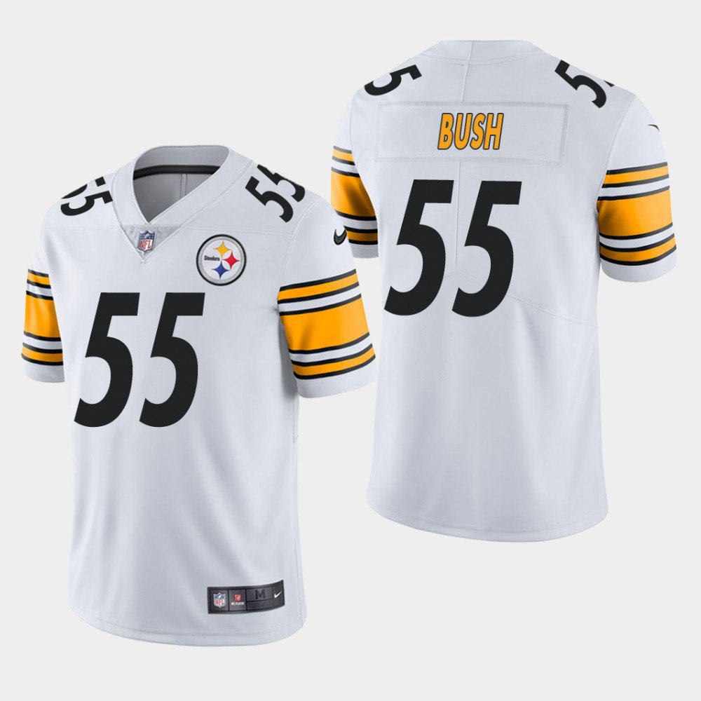 Men's 2019 Pittsburgh Steelers #55 Devin Bush Limited White Jersey