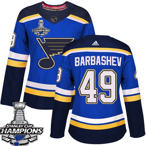 Ivan Barbashev Women's St.Louis Blues Royal Home 2019 Champions Patch Jersey