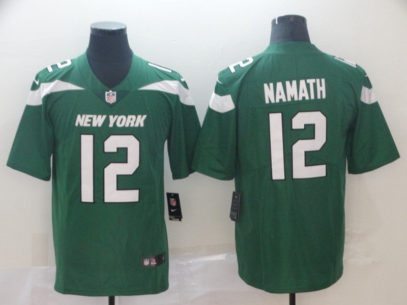 Men's Jets 12 Joe Namath Green New 2019 Limited Stitched Jersey