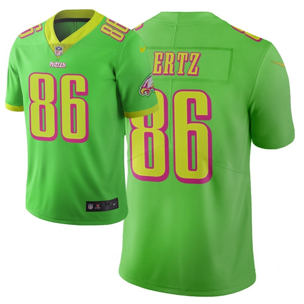 Men's Eagles 86 Zach Ertz City Edition Green Stitched Jersey