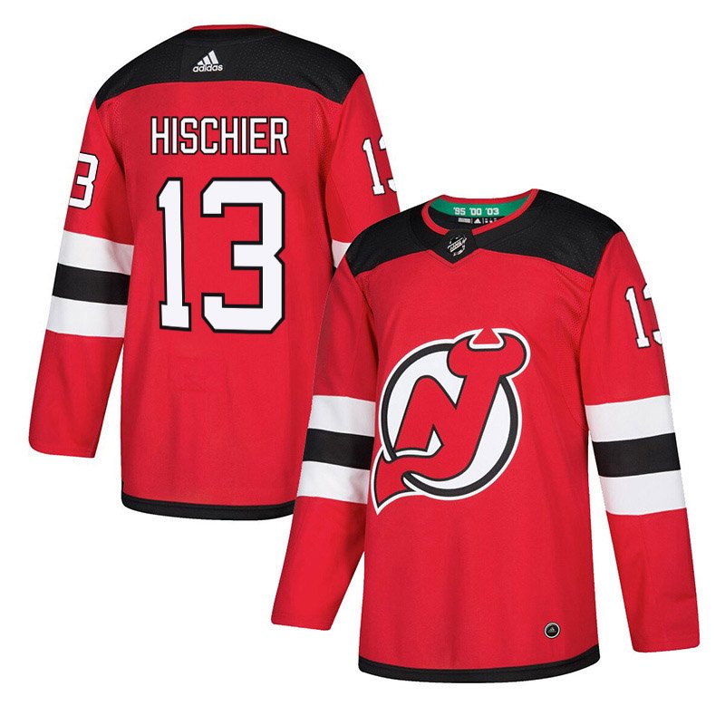 New Stitched Jersey Devils #13 Nico Hischier Red Home Stitched Jersey