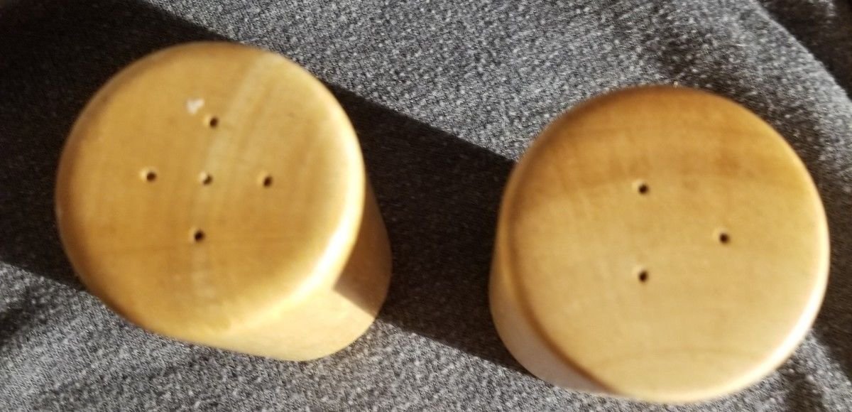 Wooden Salt and Pepper Shakers