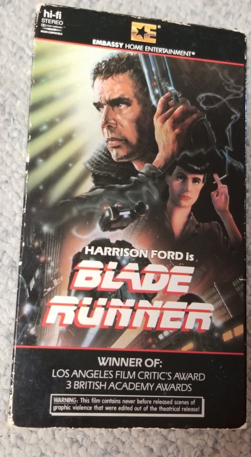 Blade Runner VHS Video Harrison Ford