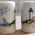 Myrtle Beach Down East Salt & Pepper S&P Ceramic Sailboat and Lighthouse
