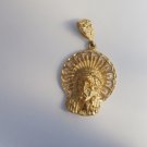 14k  Gold plated Head of Jesus  Pendant Lifetime Warranty Made in USA