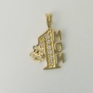 24K Gold Plated  #1 MOM CZ Pendant Lifeitme Guarantee warranty