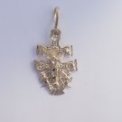 14K Yellow Gold Plated Carvica cross pendant lifetime guarantee warranty