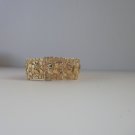 14k Gold Plated Nugget Bracelet one inch Wide Mens Bracelet Lifetime Warranty