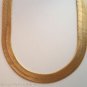 14k Yellow Gold Plated Flex Herringbone Chain 12 mm  Lifetime warranty