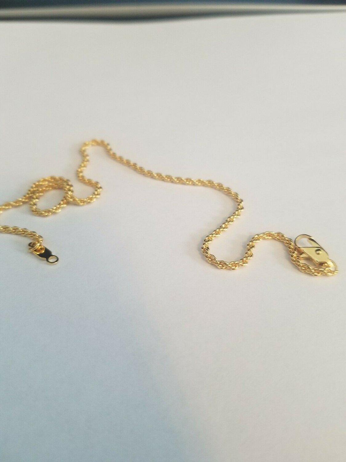 14k goldplated small rope ankle bracelet lifetime warranty