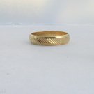 14k Gold plated Etched 5MM wide Band Ring Lifetime warranty
