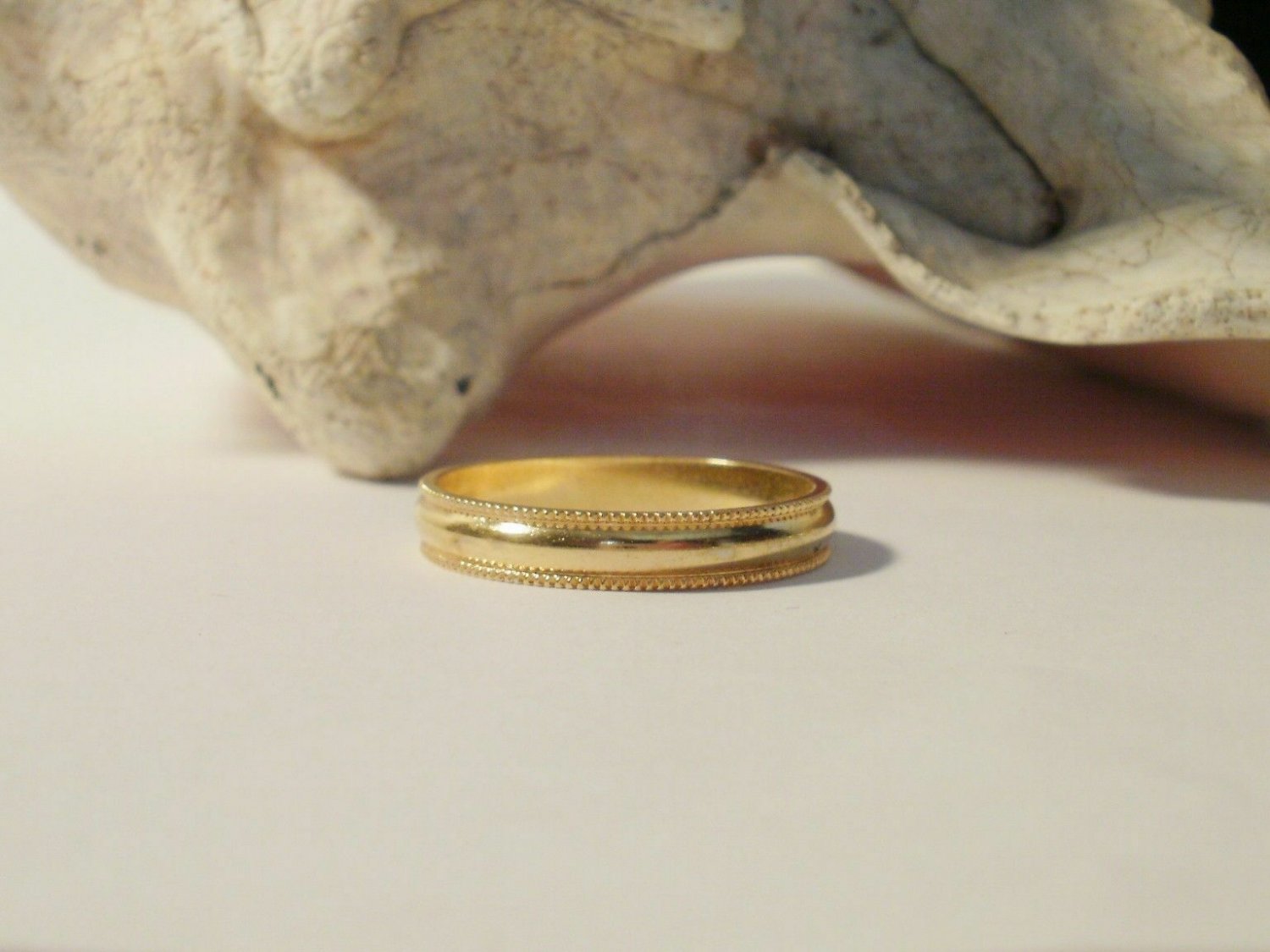 14K Gold plated Milligrain Wedding Band 4 MM sizes  4 -13 lifetime warranty