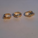 14k Goldplated childrens cz ring ring size 2