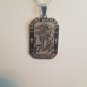 Stainless steel Saint Michael protect us pendant and chain with prayer card