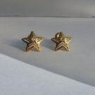 24k Gold overlay star post earrings Lifetime guarantee Brand New