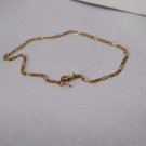 14k   gold  plated 2 mm Figaro ankle bracelet USA MADE Lifetime warranty