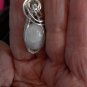 Sterling Silver Wire Wrapped  moonstone Pendant