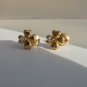 24k Gold overlay 4 leaf clover post earrings Lifetime guarantee Brand New