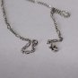 14k white gold plated 2 mm Figaro ankle bracelet USA MADE Lifetime warranty