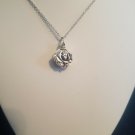 Our lady of Guadalupe Rose slide pendant on 20 inch stainless steel cable chain