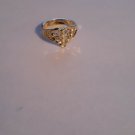 14k Goldplated childrens filigree heart ring size 1.75
