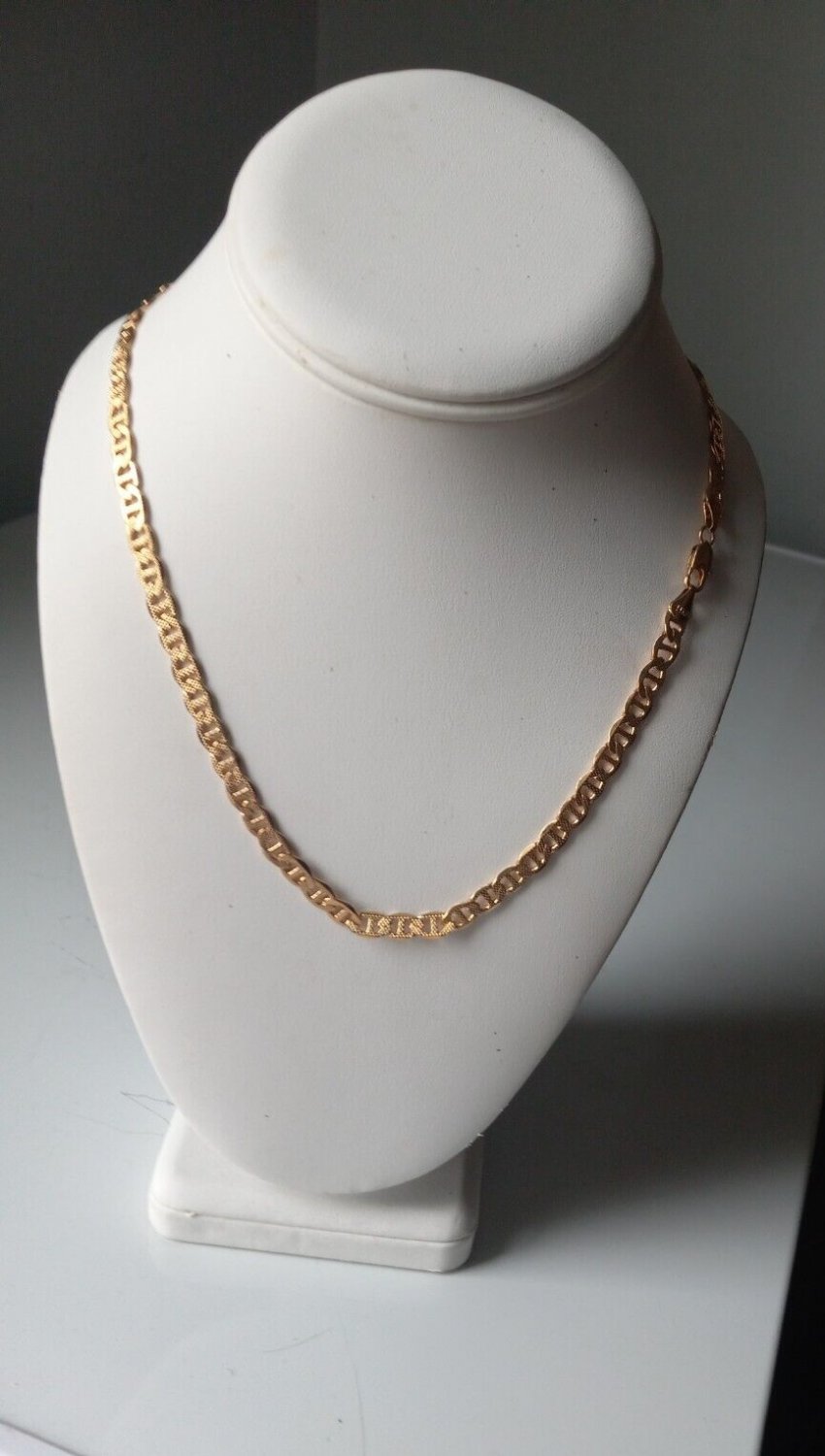 14k Gold Plated Marnier Chain 6mm 24 inch length lifetime warranty guarantee