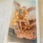 St Michael Medal pray for us with stainless steel cable chain prayer card