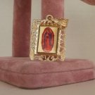 24k Gold Plated Our Lady of Guadalupe Picture Pendant lifetme warranty guarantee