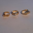 14k Goldplated childrens cz ring ring size 2