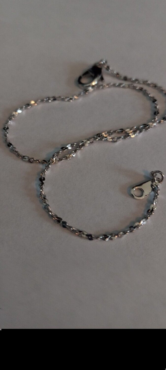 Brand new 14k white gold plated twisted nugget ankle bracelet lifetime warranty
