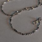 Brand new 14k white gold plated twisted nugget ankle bracelet lifetime warranty