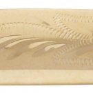 24k Gold Layered Etched Bangle Bracelet 12MM Wide lifetime