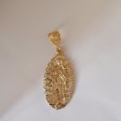 14k gold plated  Our Lady of Guadalupe clear cz pendnat Lifetime warranty