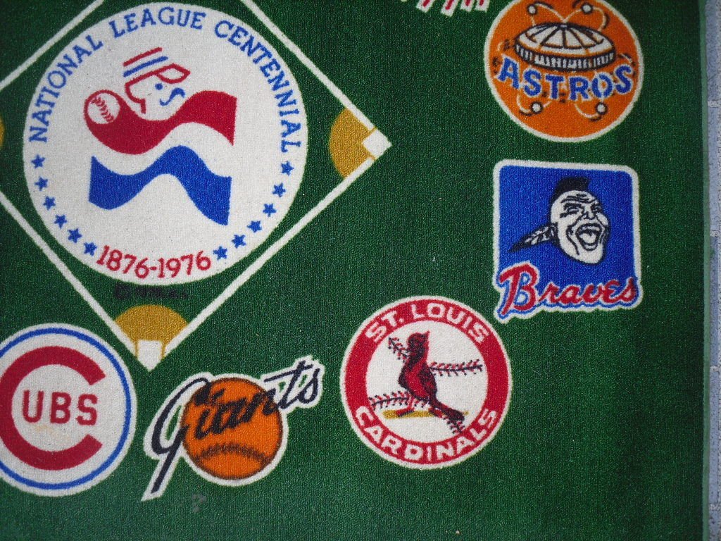 MLB National League 1976 Centennial Rug 36x48 by Bigelow Vintage