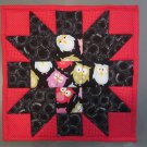 Handmade Owl Print 10" Quilted Hot Pads, Pot Holders, Mug Rugs - Sold in Pairs