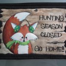 Large Pot Holder Woodsy Camping Hunting Season Closed Fox