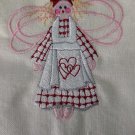 Tea or Dish Kitchen Towels Uniquely Embroidered Country Angel Design