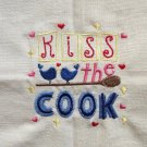 Tea or Dish Kitchen Towels Uniquely Embroidered Kiss the Cook