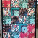 Throw Quilt Bold, Colorful, Eclectic, Unique, Contemporary, Birds - Handmade