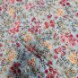 Throw Quilt Diagonal Design Patchwork with White on White Swirl Print Background - Handmade Cotton