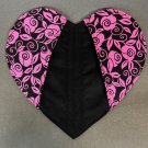 Heart Shaped Pink Roses Oven Mitt , Pot Holder, Hot Pad, Baking - Handmade Cotton