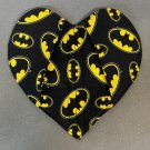 Heart Shaped Batman Oven Mitt , Pot Holder, Hot Pad, Baking - Handmade Cotton