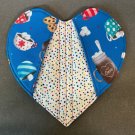 Heart Shaped Hot Chocolate Oven Mitt , Pot Holder, Hot Pad, Baking - Handmade Cotton