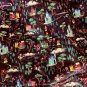 Throw Quilt Princess Village Design Patchwork - Handmade Cotton