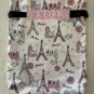 Drawstring Bag Paris Print Waterproof Lining for Food, Swimsuit, Cosmetics, Diapers, Travel
