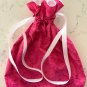 Drawstring Bag Pink Floral Waterproof Lining for Food, Swimsuit, Cosmetics, Diapers, Travel