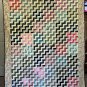 Vintage Style True Scrappy Cotton Patchwork Quilt in Zig Zag Diagonal Design