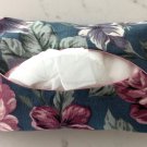 Pocket Tissue Holder Handmade Denim Floral, Handbag, Travel, Gift, Car, Backpack