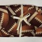 Handmade Baby Bib and Burp Cloth Gift Set, Cotton and Terry Cloth - Football