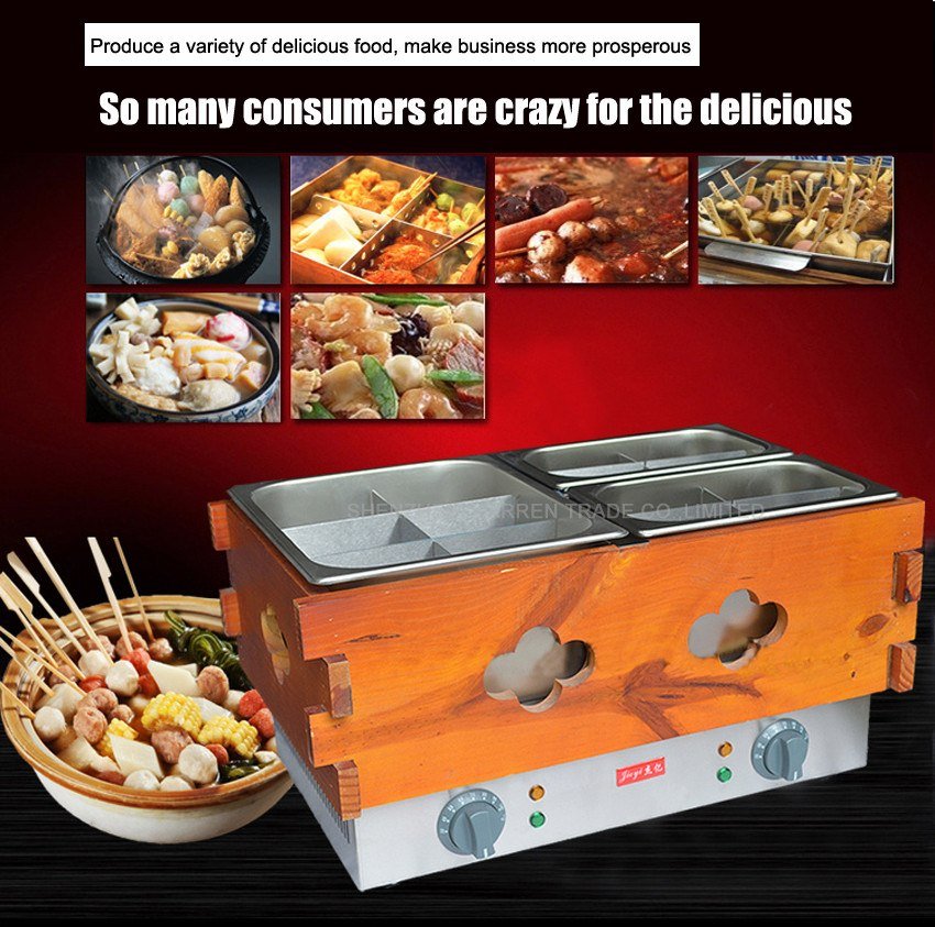 1PC Commercial 3 cylinder 14 frames Electric kanto cooking machine 110V/220V
